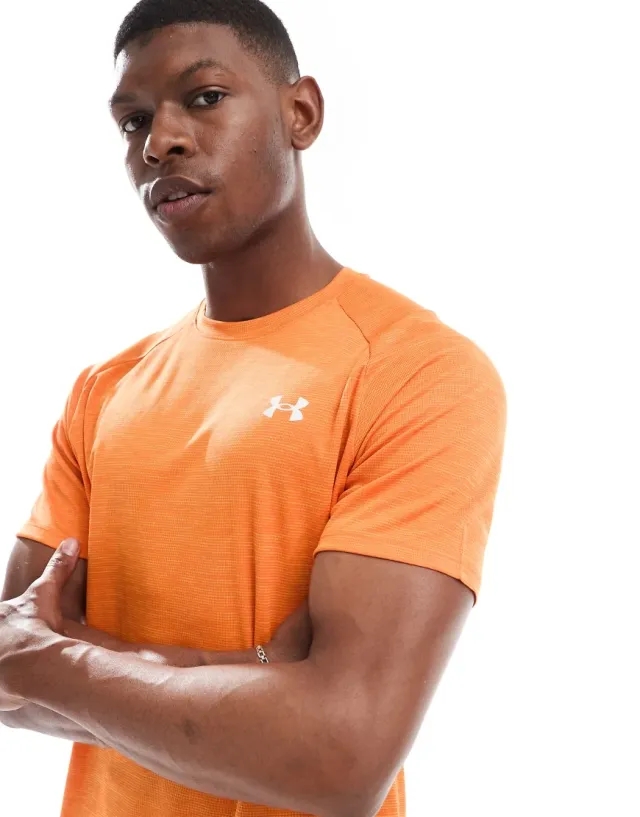 Under Armour  Tech™ Textured Men's Short Sleeve Solar Orange / Dark Orange / White XS