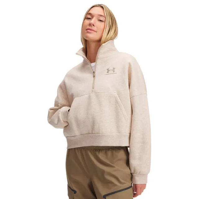 Under Armour  Icon Fleece Women's Oversized ½ Zip City Khaki / City Khaki S