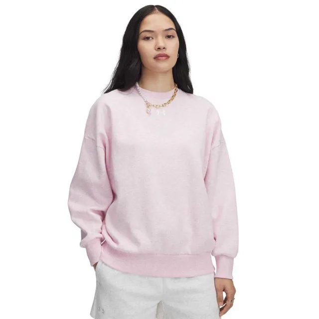 Under Armour  Rival Fleece Women's Oversized Crew Prime Pink / White XXL