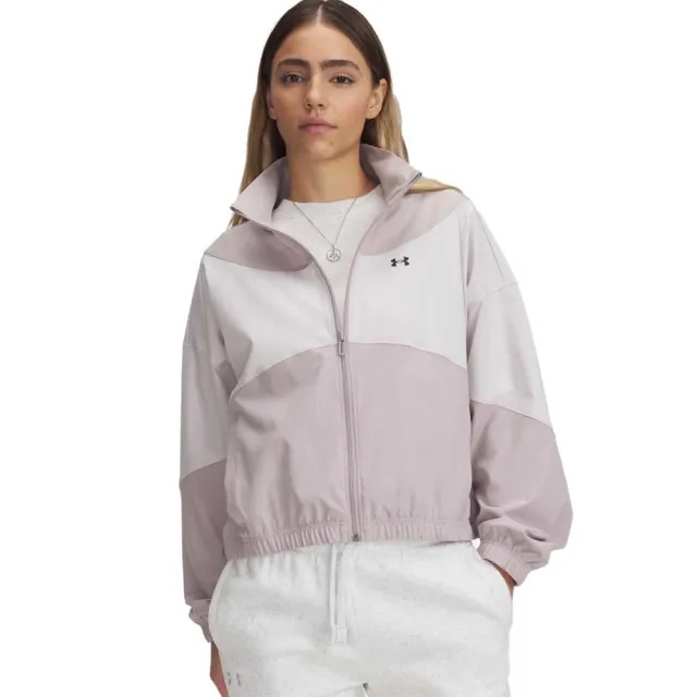 Women's  Under Armour  Rival Woven Jacket Gray Dawn / Gray Matter / Black XXL