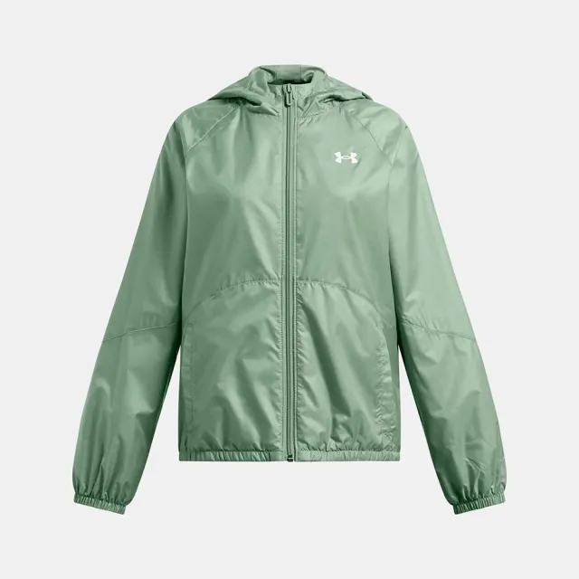 Girls'  Under Armour  SportStyle Windbreaker Silica Green / White YXS (48 - 50 in)