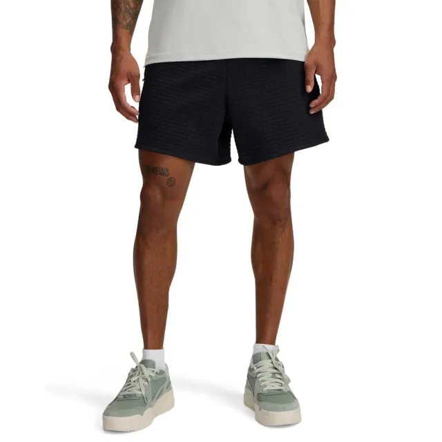 Men's  Under Armour  Unstoppable Fleece Grid Shorts Black / Black XXL