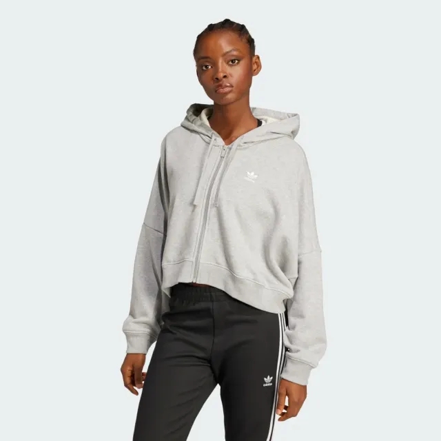 Adidas Originals Essentials Short French Terry Full Zip Sweatshirt