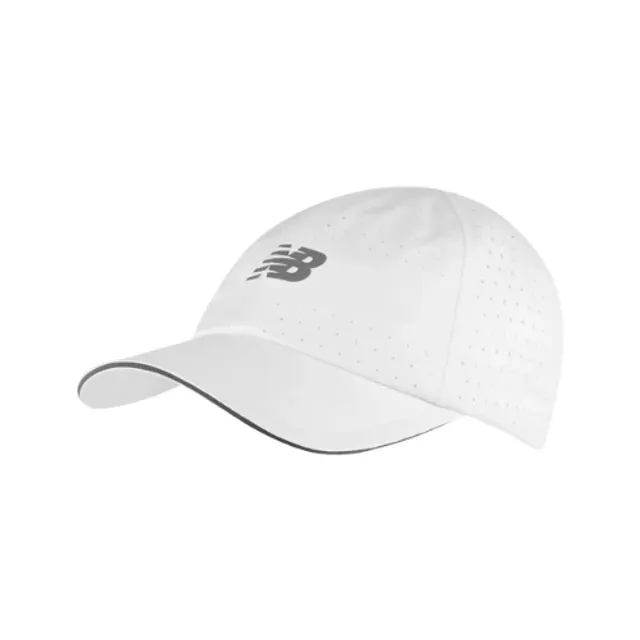 New Balance Unisex 6 Panel Pro Run Hat in White Polyester