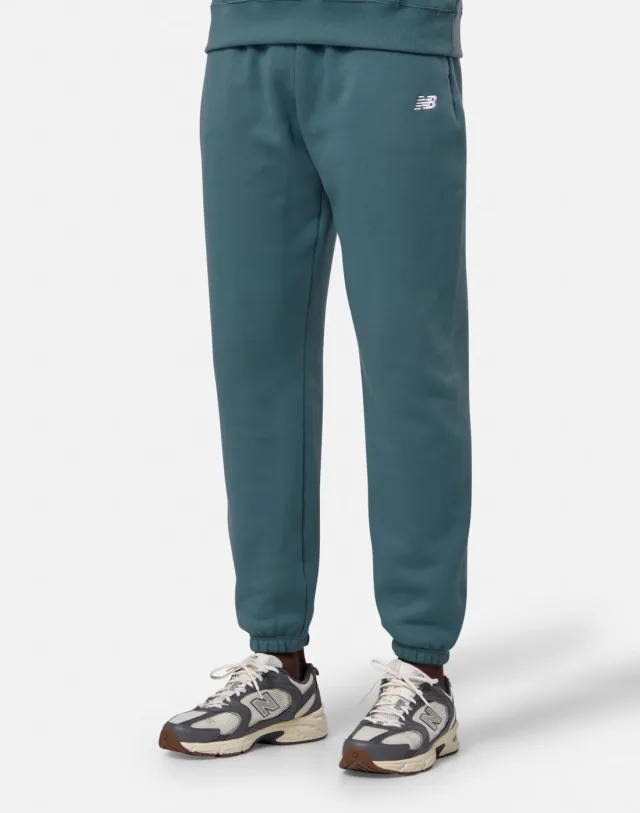 New Balance Men's Sport Essentials Fleece Jogger in Green Cotton