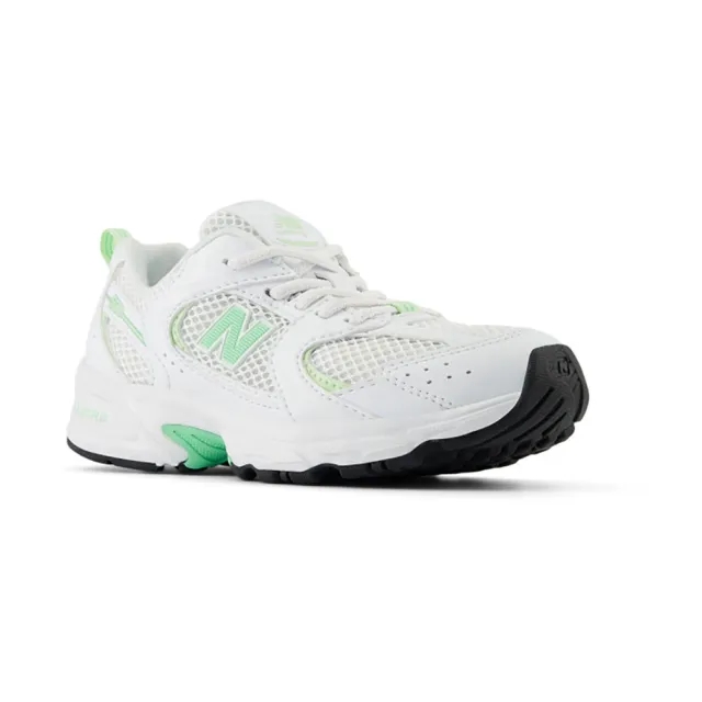 New Balance white & green 530 Junior trainers