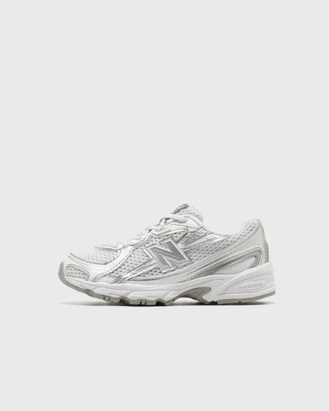New Balance Kids' 740 BUNGEE LACE in White/Grey Synthetic