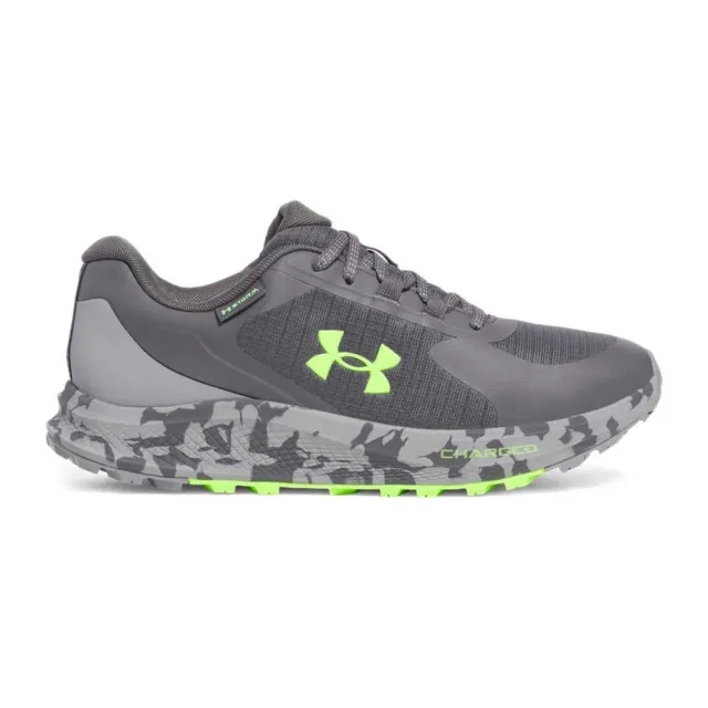 Men's  Under Armour  Bandit Trail 3 Running Shoes Castlerock / Steel / Hyper Green 8.5
