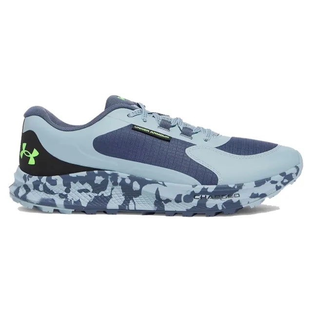 Men's  Under Armour  Bandit Trail 3 Running Shoes Downpour Gray / Harbor Blue / Hyper Green 11.5