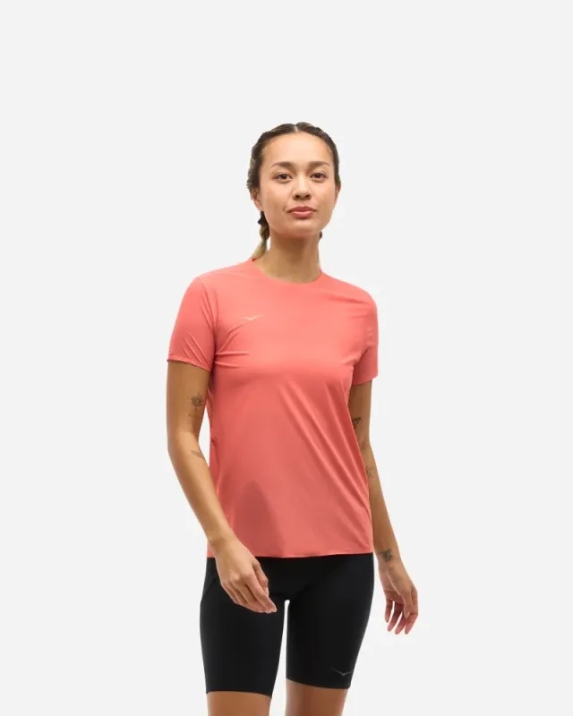 Hoka One One HOKA Women's Airolite Run Top - Grapefruit - XS - Orange