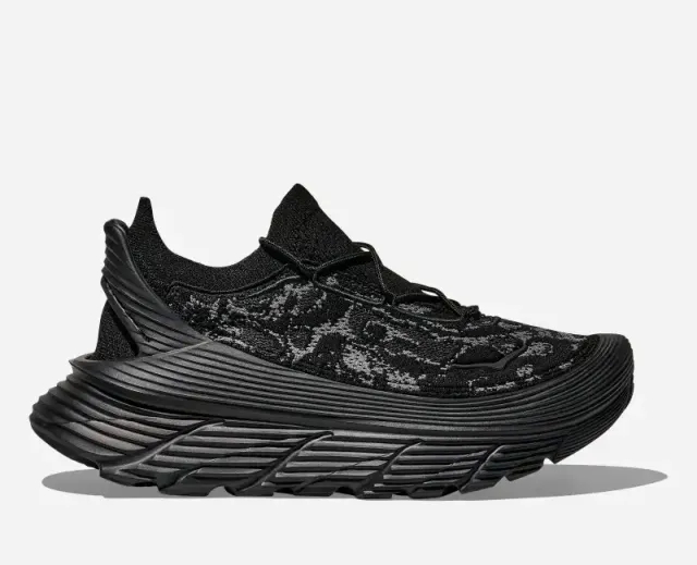 Hoka Stealth/Tech Restore Chukka Lifestyle Shoes In Carbon Black/Black