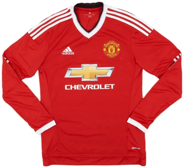 adidas 2015-16 Manchester United Home L/S Shirt Rooney #10 - 9/10 - (S)