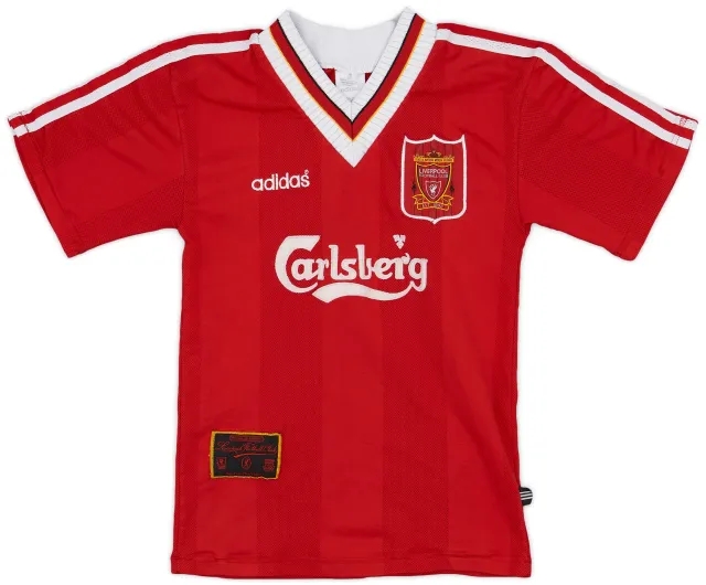 adidas 1995-96 Liverpool Home Shirt - 7/10 - (M.Boys)