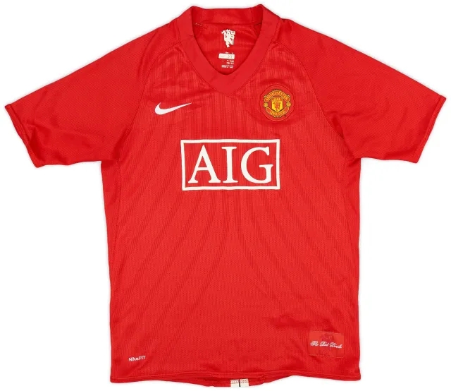 Nike 2007-09 Manchester United Home Shirt - 5/10 - (XL.Boys)