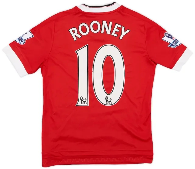 adidas 2015-16 Manchester United Home Shirt Rooney #10 - 6/10 - (M.Boys)
