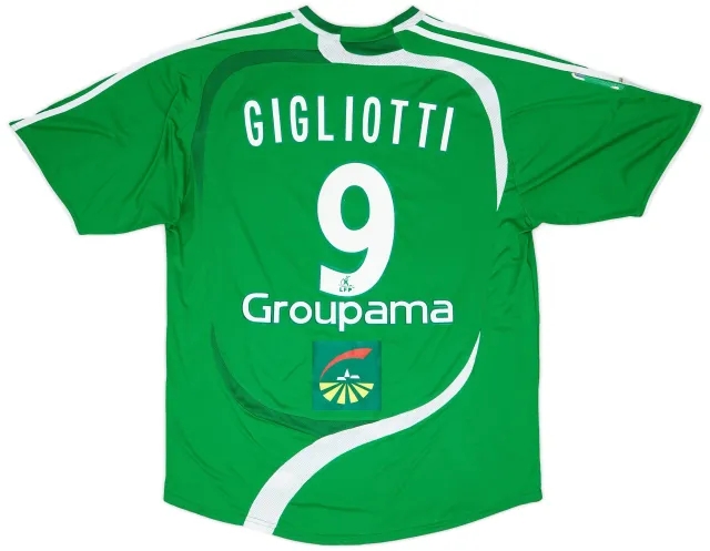 adidas 2007-08 Saint Etienne Home Shirt Gigliotti #9 - 6/10 - (XL)