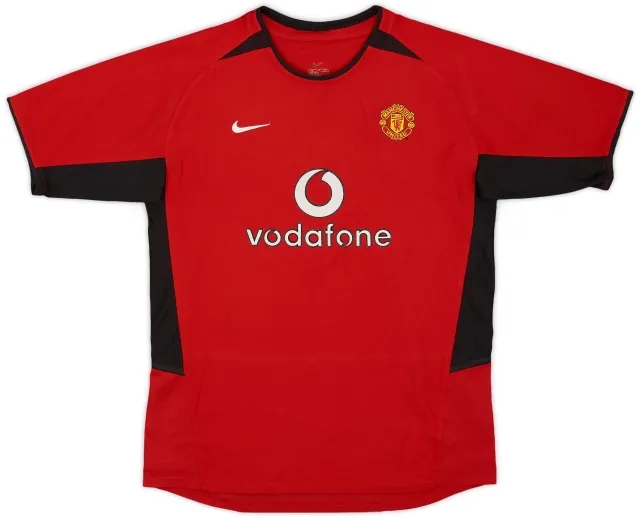 Nike 2002-04 Manchester United Home Shirt - 8/10 - (XL.Boys)