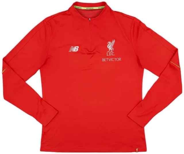 2018-19 Liverpool New Balance 1/4 Zip Training Top - 8/10 - (L)