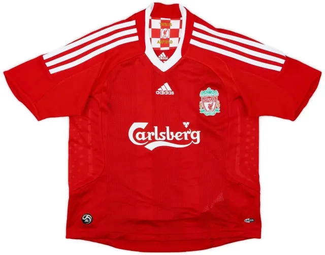 adidas 2008-10 Liverpool Home Shirt - 9/10 - (S.Boys)