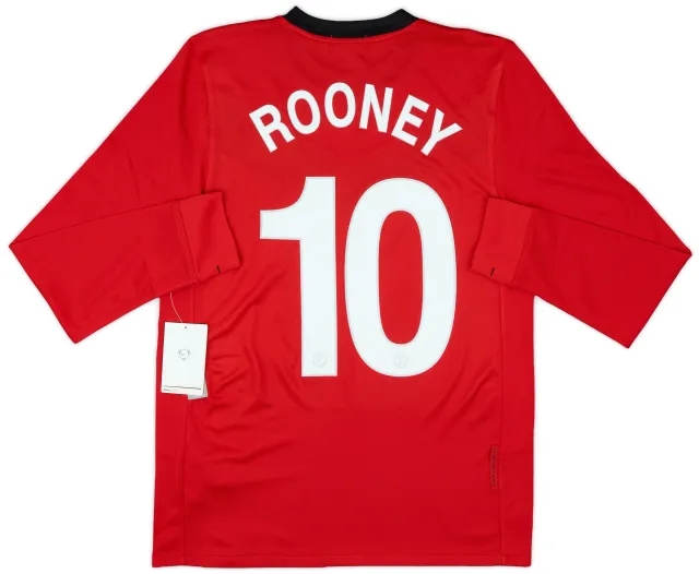 Nike 2009-10 Manchester United Home L/S Shirt Rooney #10 (S)