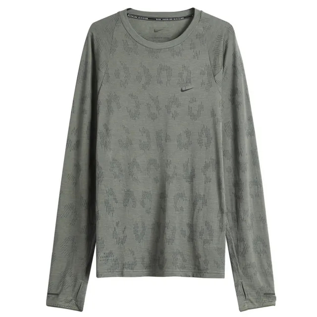 Nike Men's Run Division Long Sleeved T-Shirt Jade Horizon/Iron Grey