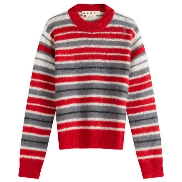 Marni Women's Sweatshirt in Stripe Neutral Grey
