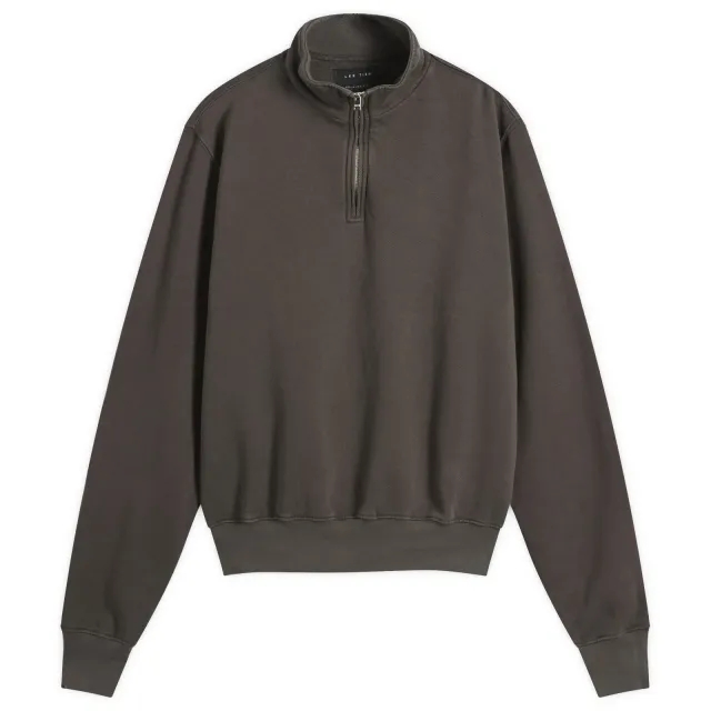Asics Les Tien Men's Heavyweight Banded Yacht Half Zip Vintage Black