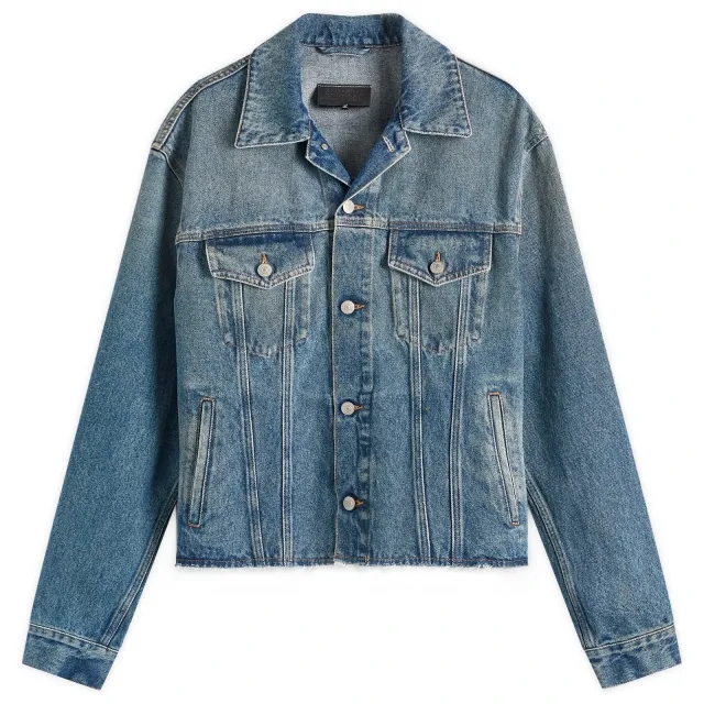 MM6 Maison Margiela Men's Denim Raw Hem Jacket Medium Blue