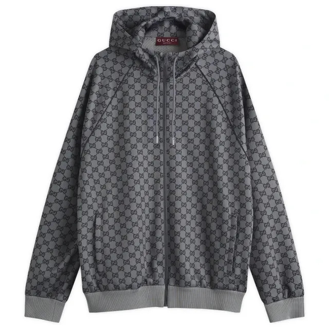 Gucci Men's Light Neoprene Zip Through Jacket Grey/Black