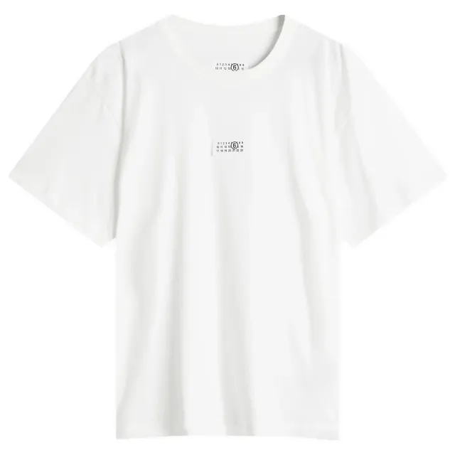 MM6 Maison Margiela Men's Numbers Patch Logo T-Shirt Off White