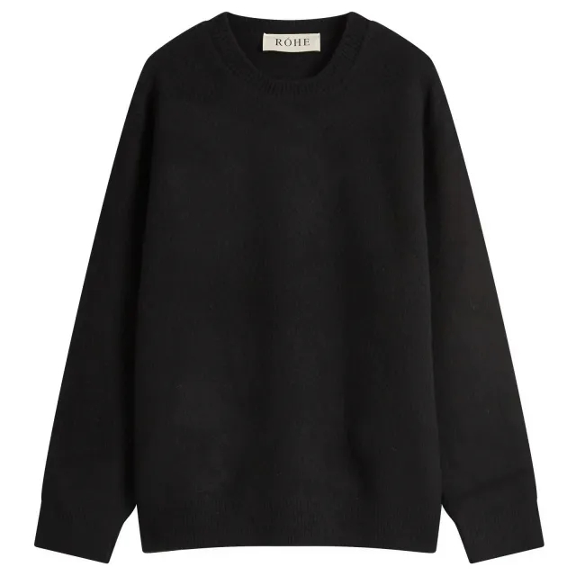 Róhe Men's Boiled Wool Jumper Black