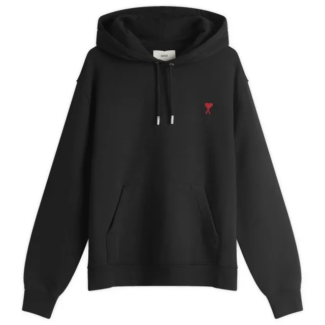 Ami Paris Hoodie Ami De Coeur Rouge Men Hoodies Black