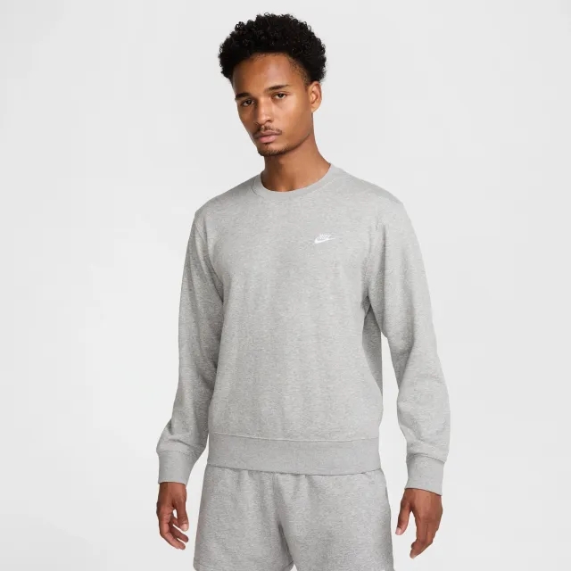 Nike Club Crew Neck Jumper In Grey