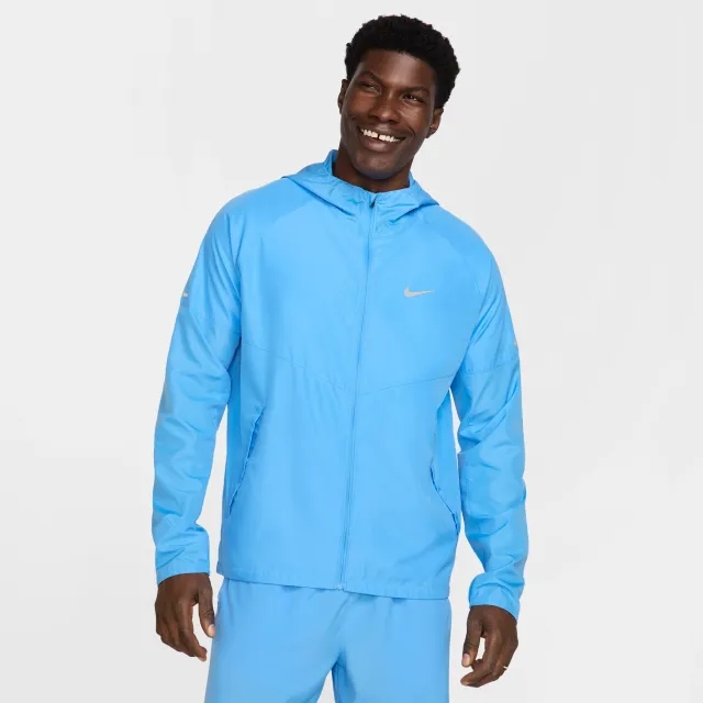 Nike Miler Men's Repel Running Jacket - Blue - Polyester