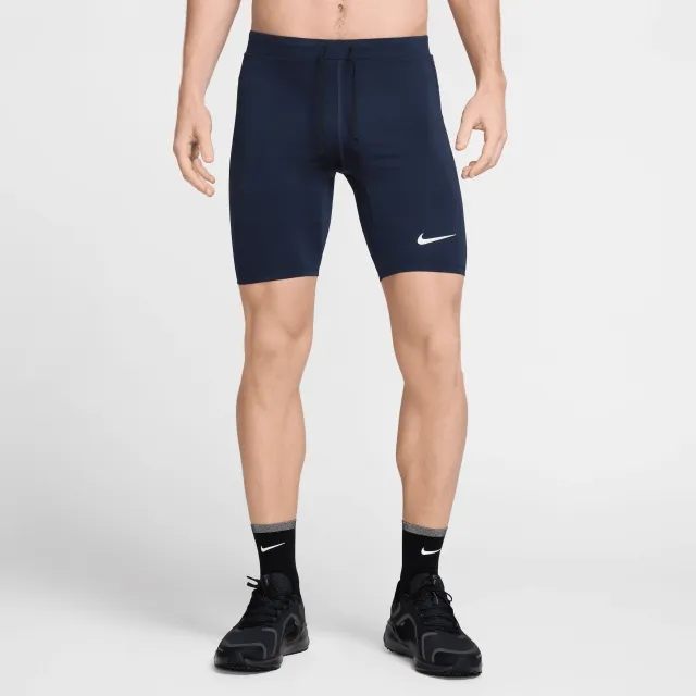 Nike Fast Men's Dri-FIT Brief-Lined Running 1/2-Length Tights - Blue - Polyester/Elastane