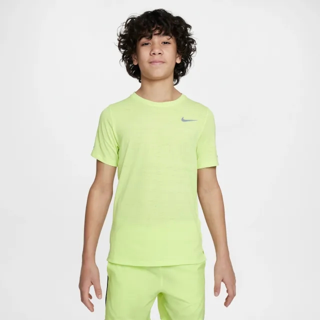 Nike Dri-FIT Miler Older Kids' (Boys') Training Top - Yellow - Polyester