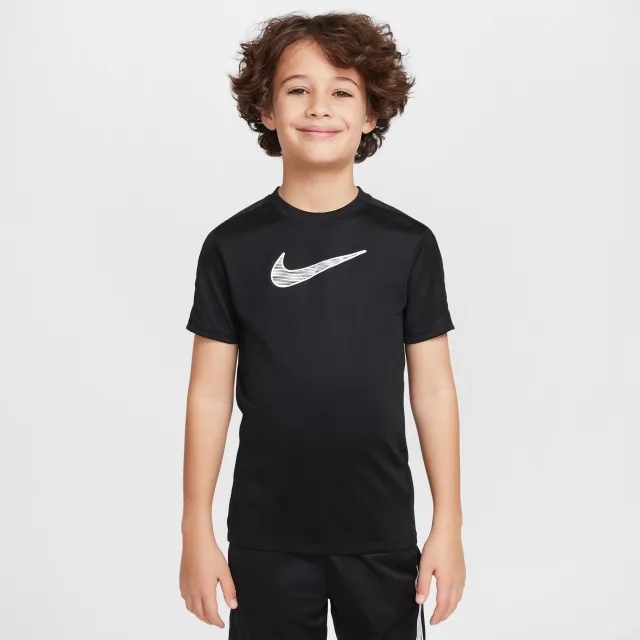 Nike Trophy23 Older Kids' Dri-FIT Short-Sleeve Top - Black - Polyester
