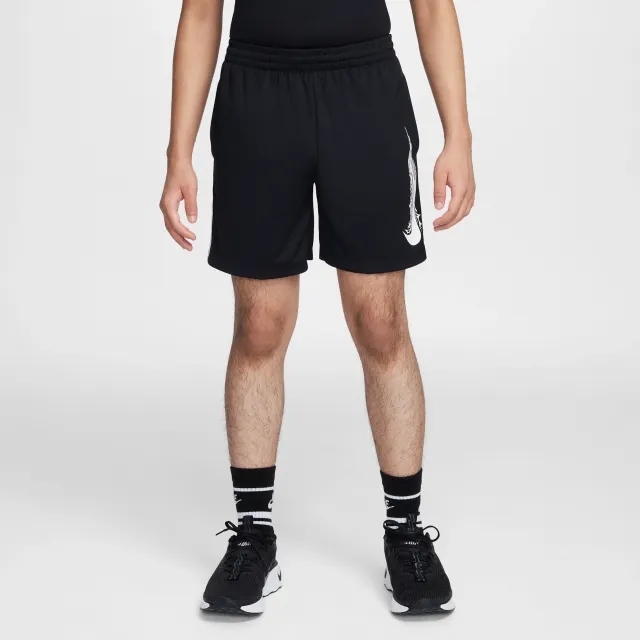 Nike Multi Older Kids' (Boys') Dri-FIT Shorts - Black - Polyester