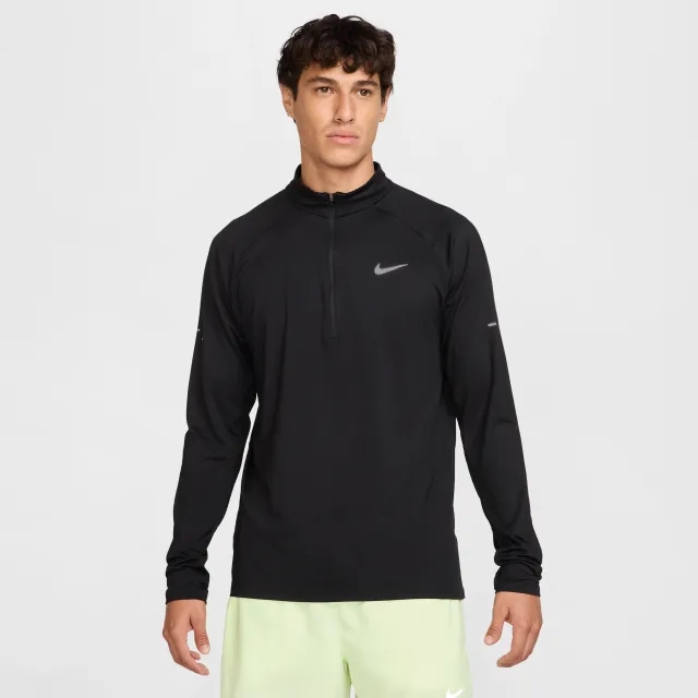 Nike Running Dri-Fit Stride 1/4 Zip Midlayer Long Sleeve Top In Black