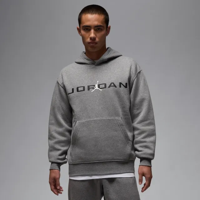 Nike Jordan Essentials Men's Fleece Hoodie - Grey - Cotton/Polyester
