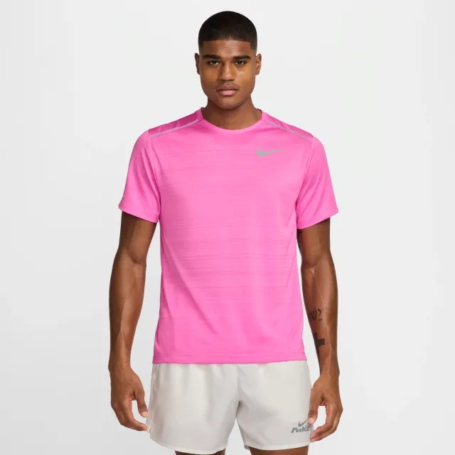 Nike Miler Men's Short-Sleeve Running Top - Pink - Polyester