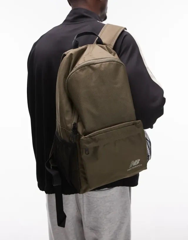 New Balance Logo Backpack In Black