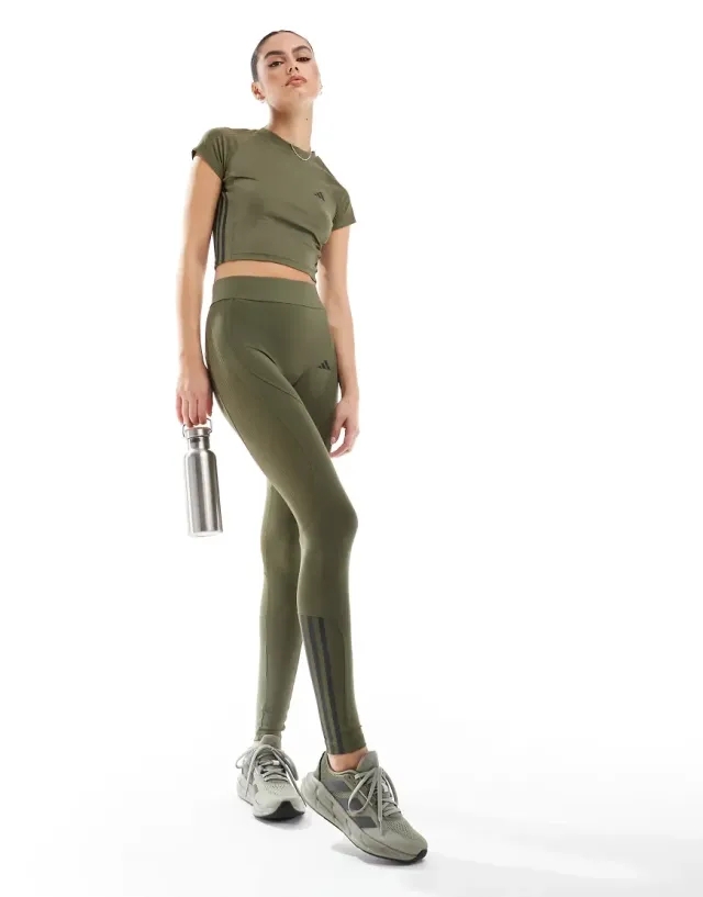 adidas Womens Hyperglam Legging - Green - Size XL - Green