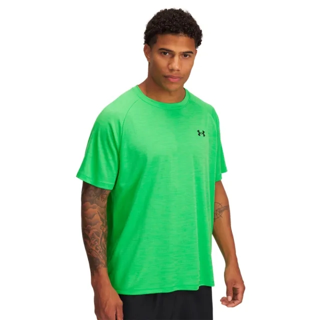 Men's  Under Armour  Tech™ Textured Short Sleeve Cyber Green / Green Spark / Black XXL