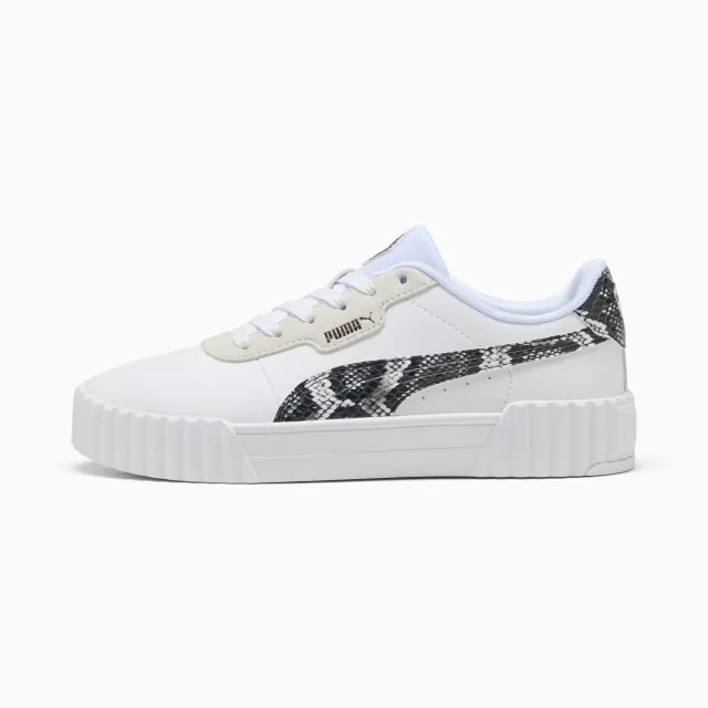PUMA Carina 3.0 Snake Chic Women, White/Vapor Grey/Aged Silver