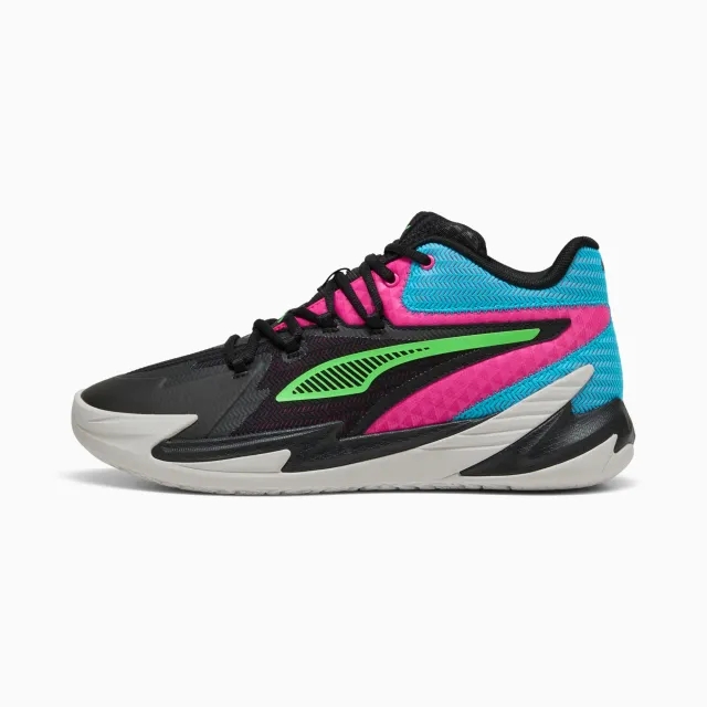 PUMA The Dagger Basketball Shoes Unisex, Black/Pink Pes