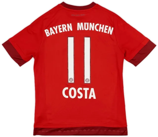 adidas 2015-16 Bayern Munich Home Shirt Costa #11 - 7/10 - (L.Boys)