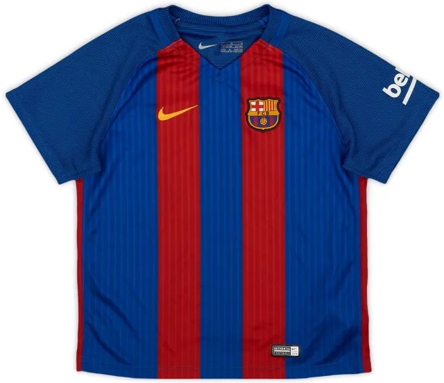 Nike 2016-17 Barcelona Home Shirt - 9/10 - (S.Boys)