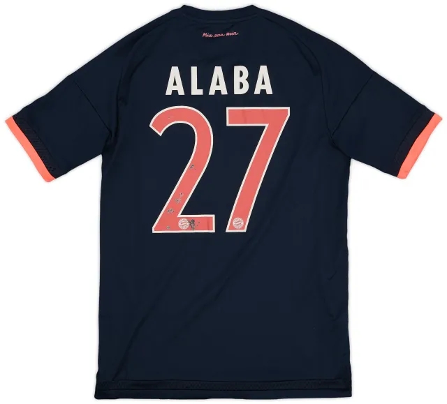 adidas 2015-16 Bayern Munich Third Shirt Alaba #27 - 5/10 - (S)