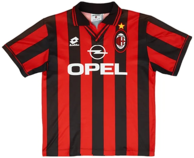 Lotto 1997-98 AC Milan Home Shirt - 6/10 - (M)
